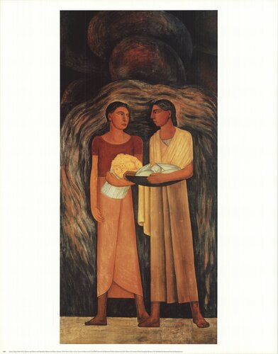 Women with Flowers and Vegetables by Diego Rivera, Print for Sale on Singulart
