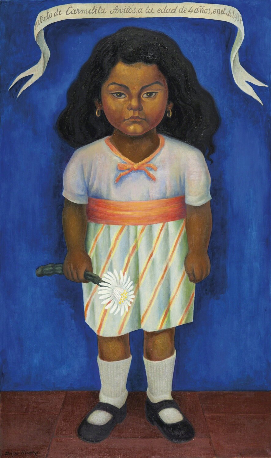 Retrato de Carmelita Avilés Diego Rivera Originalgemälde zu verkaufen