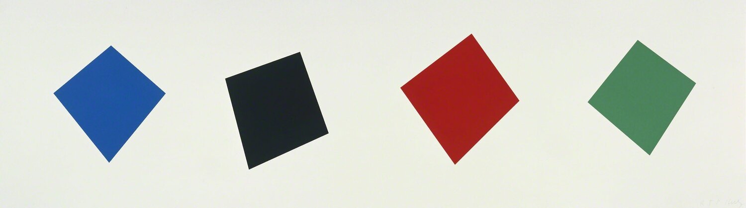 Blue/Black/Red/Green Ellsworth Kelly