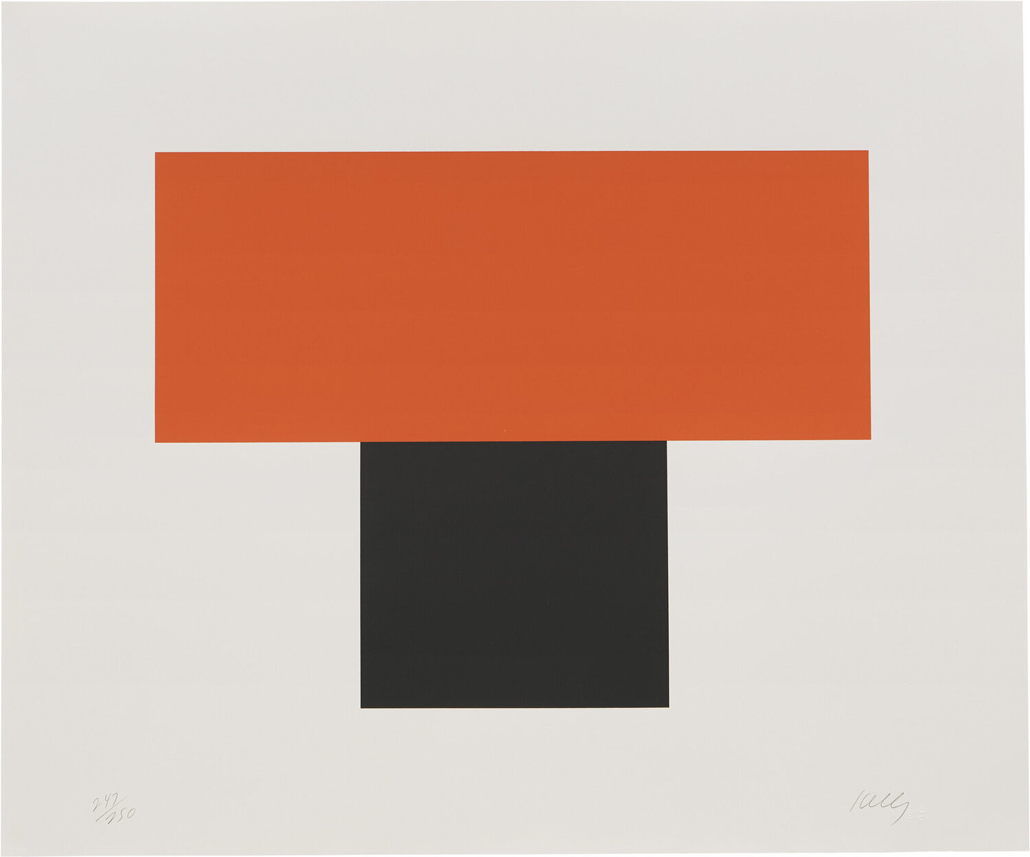 Red-Orange over Black Ellsworth Kelly