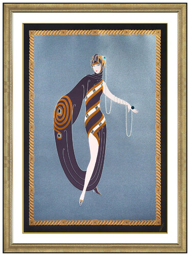 Pearls and Emeralds di Erté, Stampa in vendita su Singulart