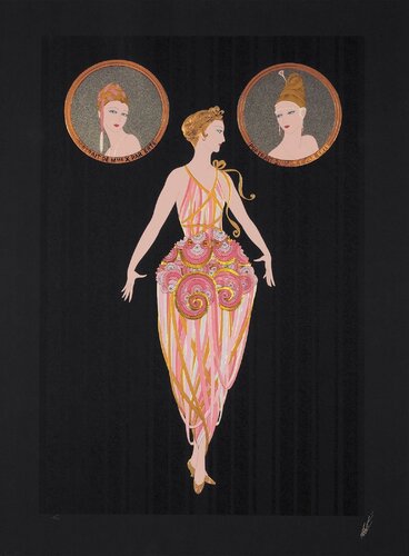 Ribbon Dress di Erté, Stampa in vendita su Singulart
