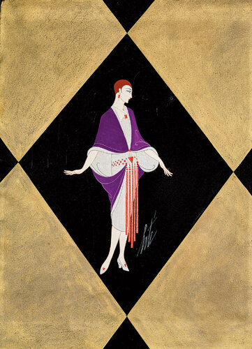 The Dress Coat (Nightclub, Manhattan Mary) van Erté, Werk op papier te koop op Singulart