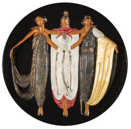 Ladies in Waiting (Bronze Sculpture) von Erté, Skulptur kaufen auf Singulart