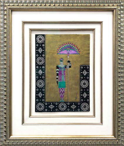 La Princesse Lointaine: Porteurs d' Eventails (original gouache on paper) by Erté, Painting for Sale on Singulart