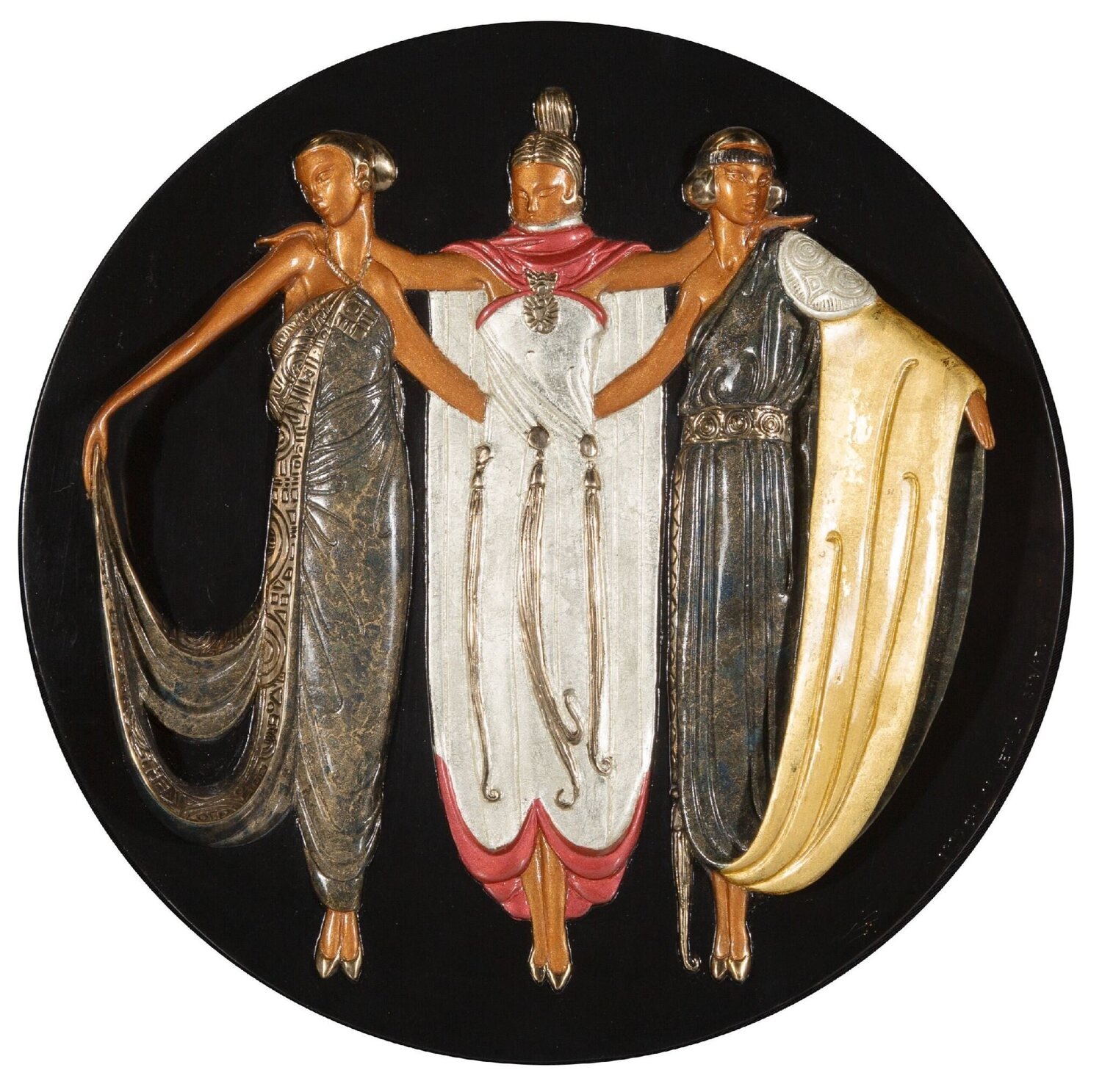 Ladies in Waiting (Bronze Sculpture) Erté
