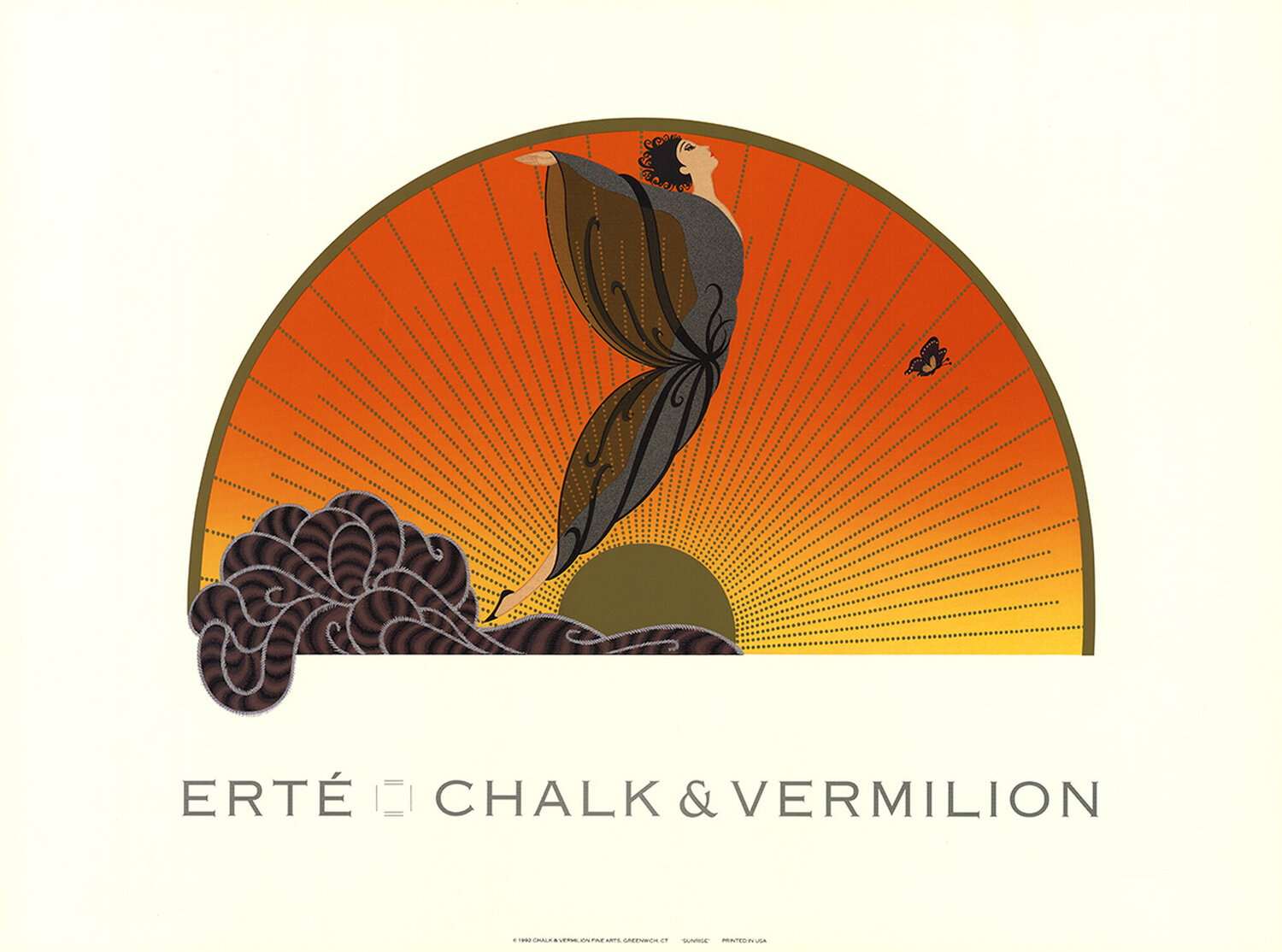 Erte 【Sunrise 】1992  lithograph60限定 ERTE 