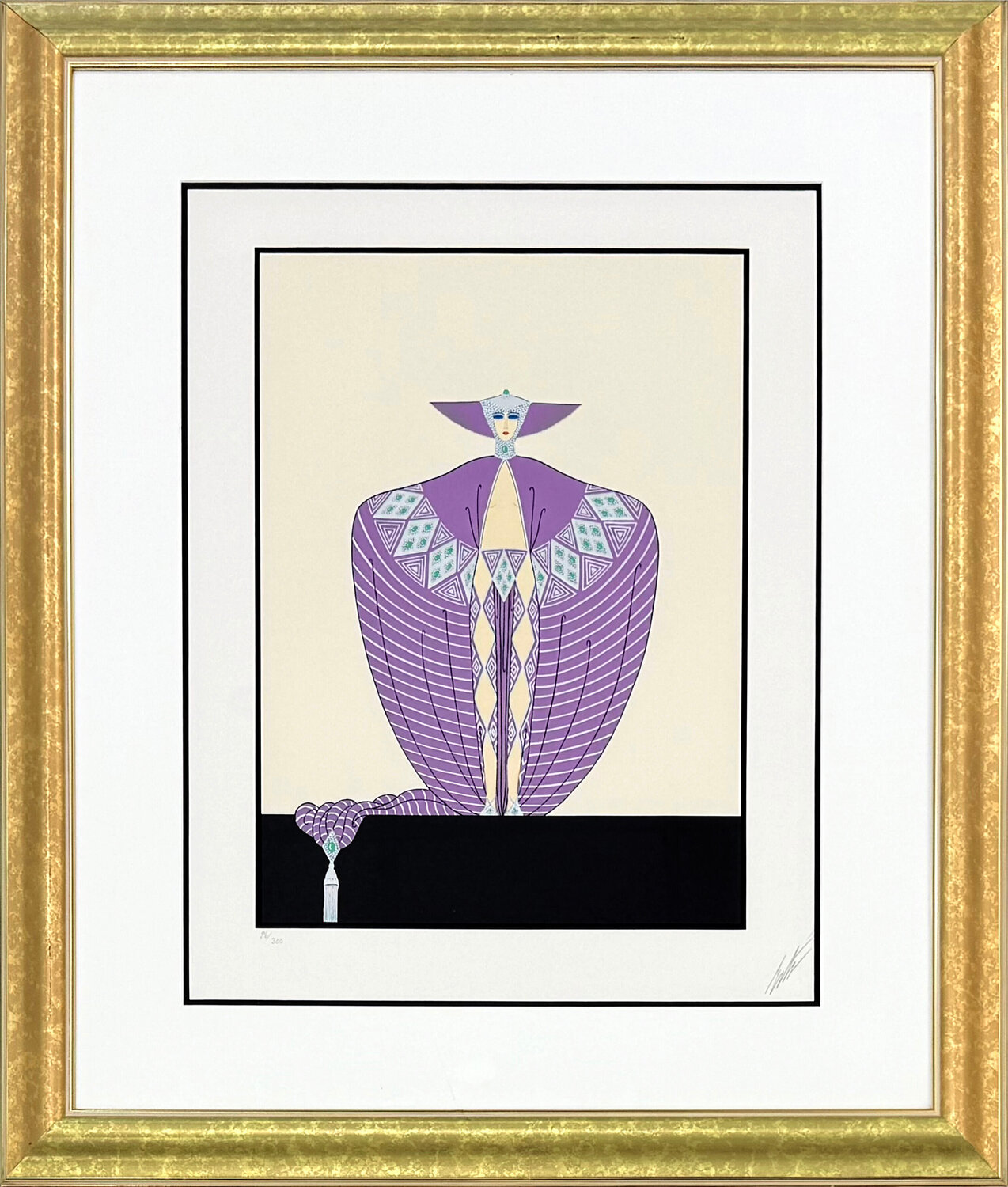 La Somptueuse (framed hand signed embossed serigraph) Erté