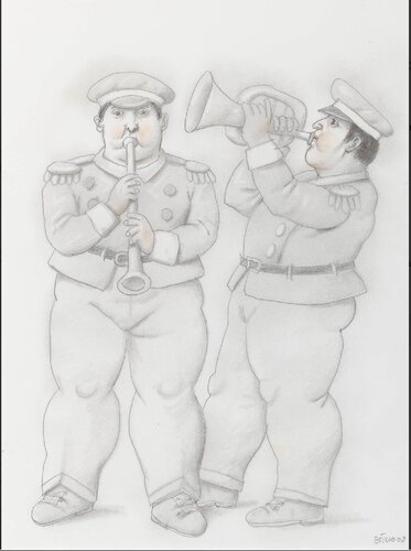 Musicians di Fernando Botero, Opera su carta in vendita su Singulart
