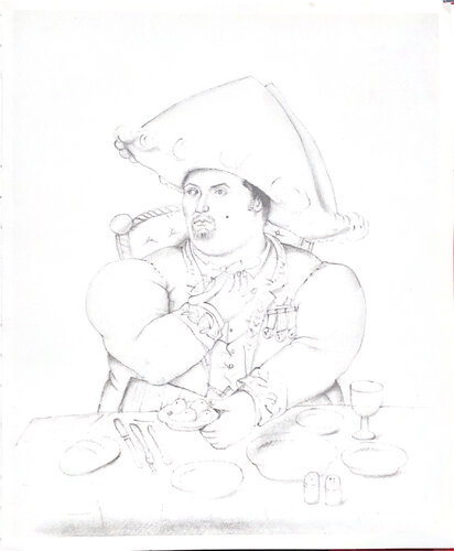 Autoportrait en ambassadeur van Fernando Botero, Afdruk te koop op Singulart