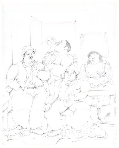 La cantine van Fernando Botero, Afdruk te koop op Singulart
