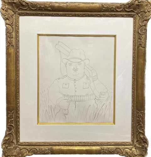 Hunter van Fernando Botero, Werk op papier te koop op Singulart