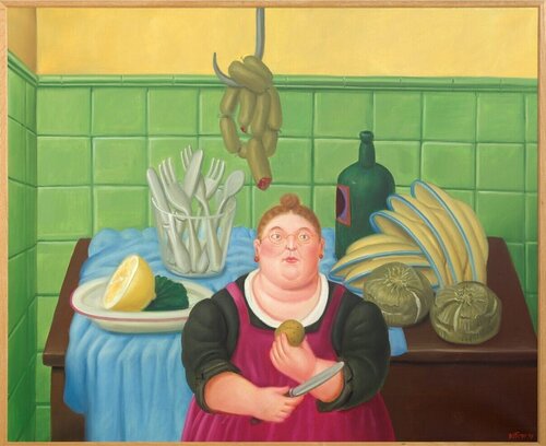 The kitchen van Fernando Botero, Schilderij te koop op Singulart