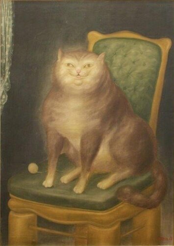 The Cat van Fernando Botero, Schilderij te koop op Singulart