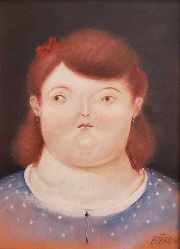 Retrato de Mujer van Fernando Botero, Schilderij te koop op Singulart