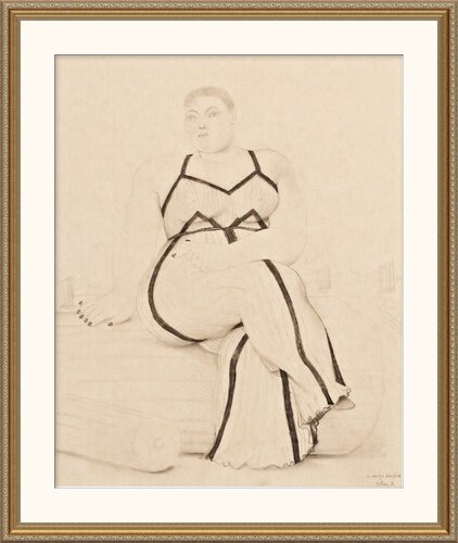 Femme assise van Fernando Botero, Werk op papier te koop op Singulart