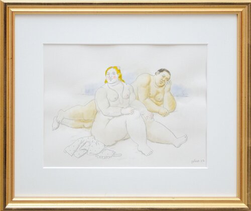 Man and Woman van Fernando Botero, Werk op papier te koop op Singulart