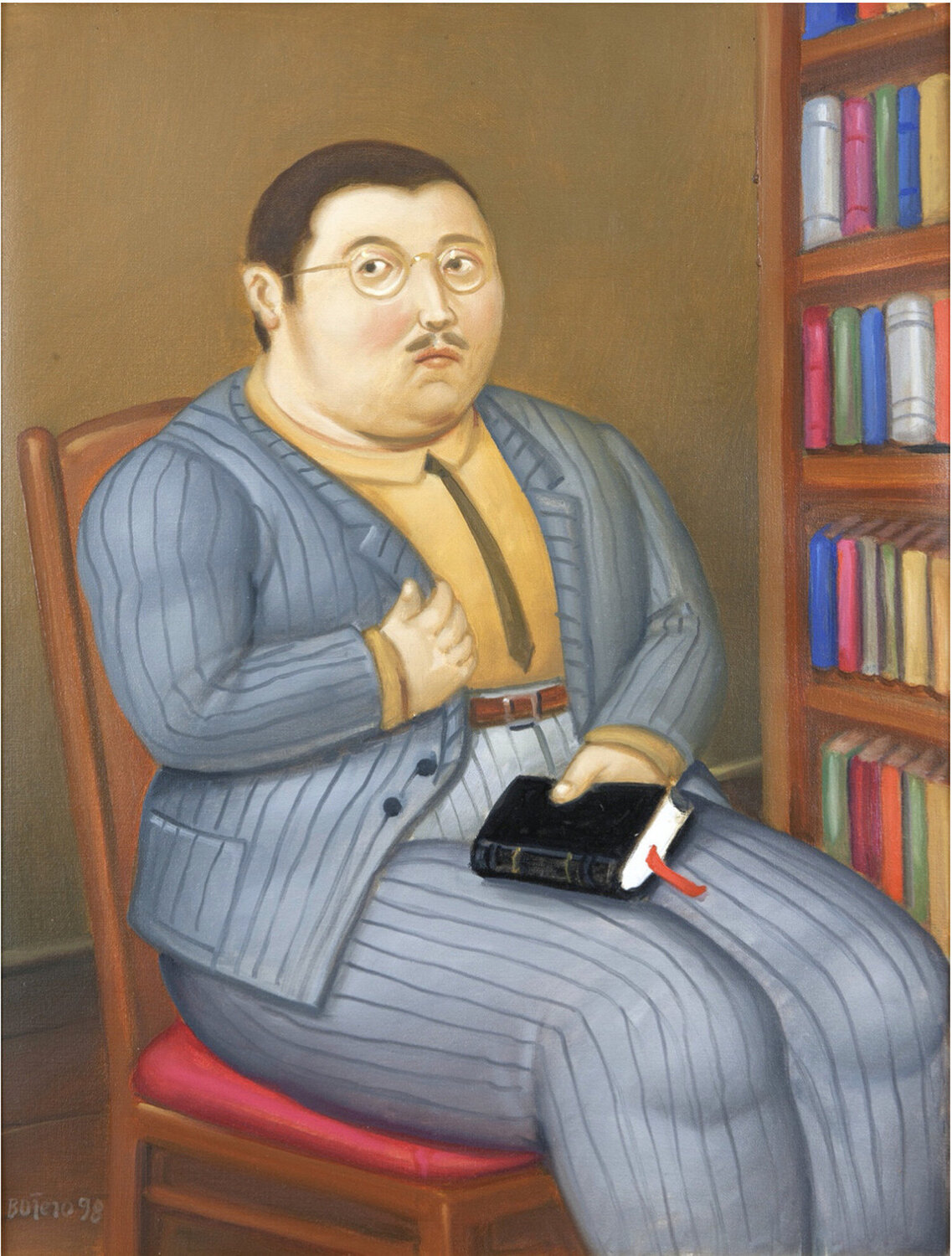 Man with Book Fernando Botero