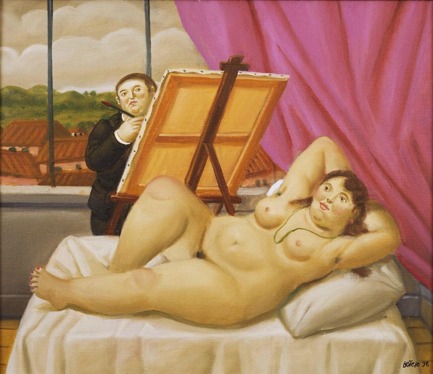 Painter and Model Fernando Botero
