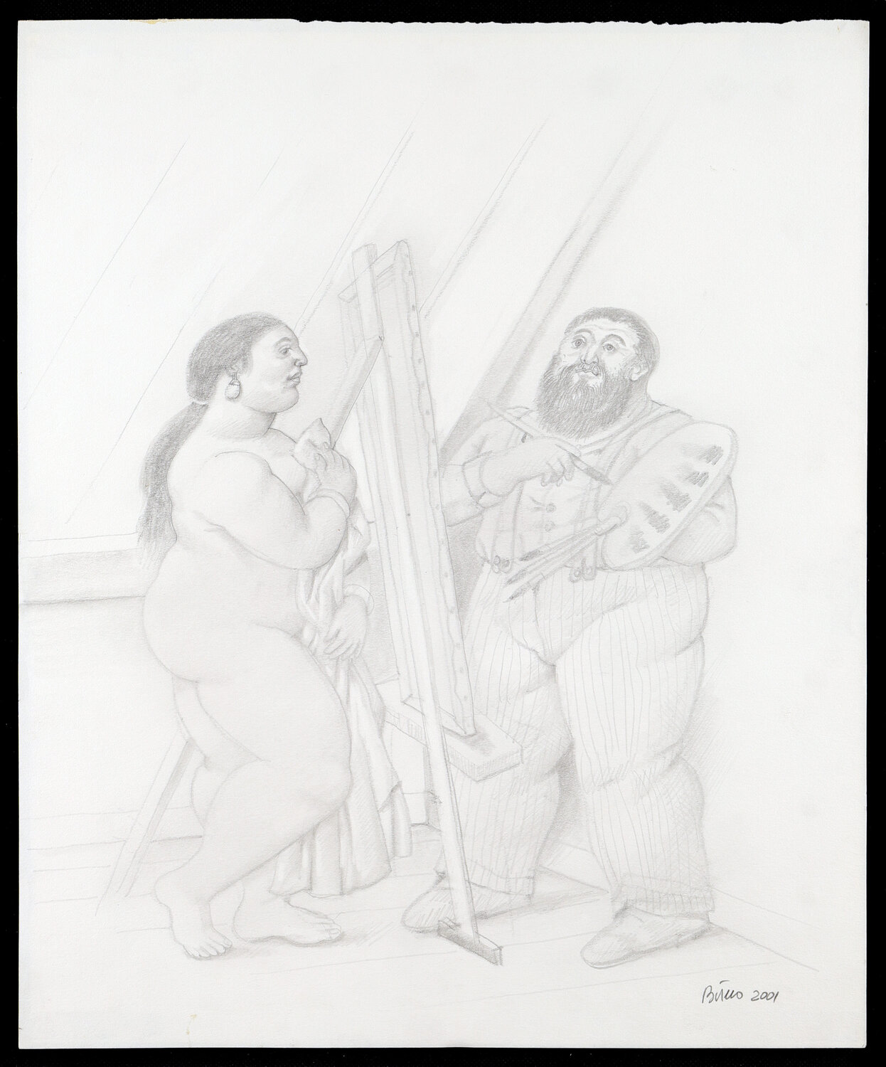 El Pintor y su Modelo Fernando Botero