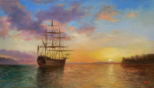 Old sailboat by Eduard Panov, Painting for Sale on Singulart