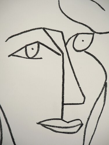Portrait de femme rêveuse von Françoise Gilot, Druck kaufen auf Singulart