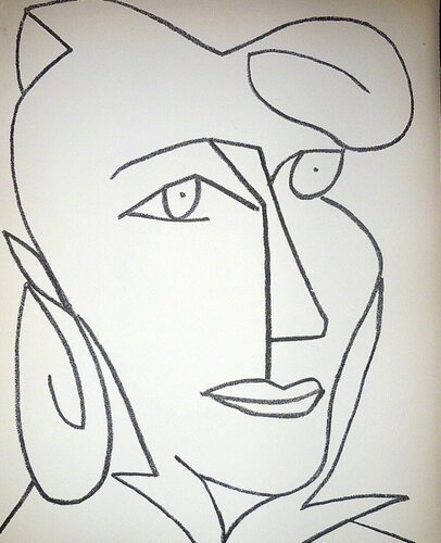 Portrait Head of a Woman van Françoise Gilot, Afdruk te koop op Singulart