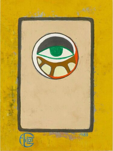 The Seed III, Inner Eye van Françoise Gilot, Schilderij te koop op Singulart