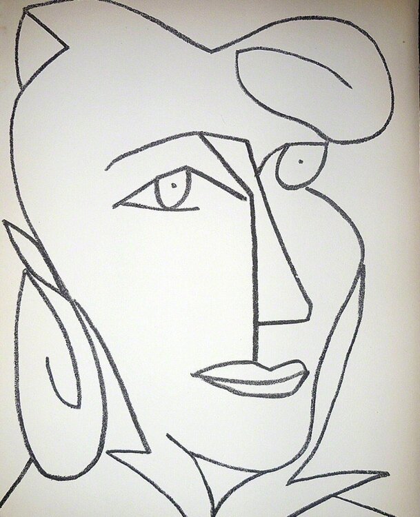 Portrait Head of a Woman Françoise Gilot