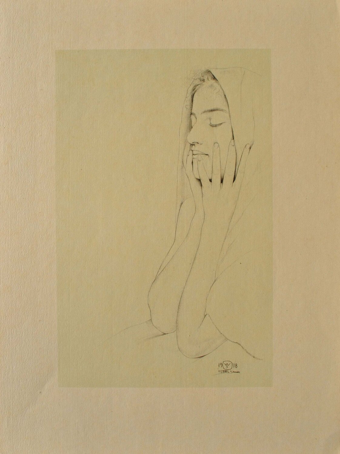 Femme aux yeux clos Françoise Gilot Édition à vendre