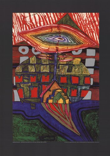 The Eye and the Beard of God von Friedensreich Hundertwasser, Druck kaufen auf Singulart