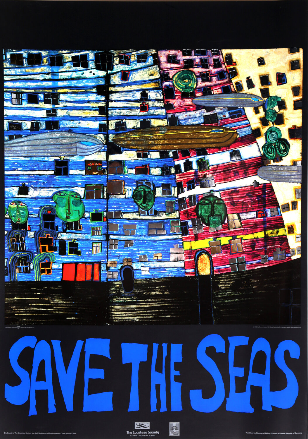 Save the Seas Friedensreich Hundertwasser Stampa in vendita