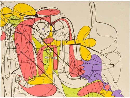Reclining Nude Forms (State ) di George Condo, Stampa in vendita su Singulart