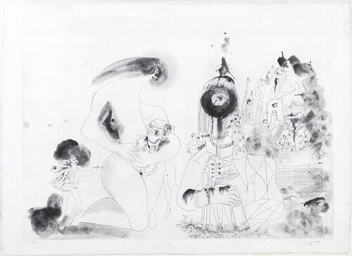 More sketches of Spain - For Miles Davis 12 di George Condo, Stampa in vendita su Singulart