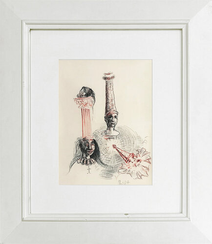 UNTITLED (TWO HEADS) van George Condo, Werk op papier te koop op Singulart