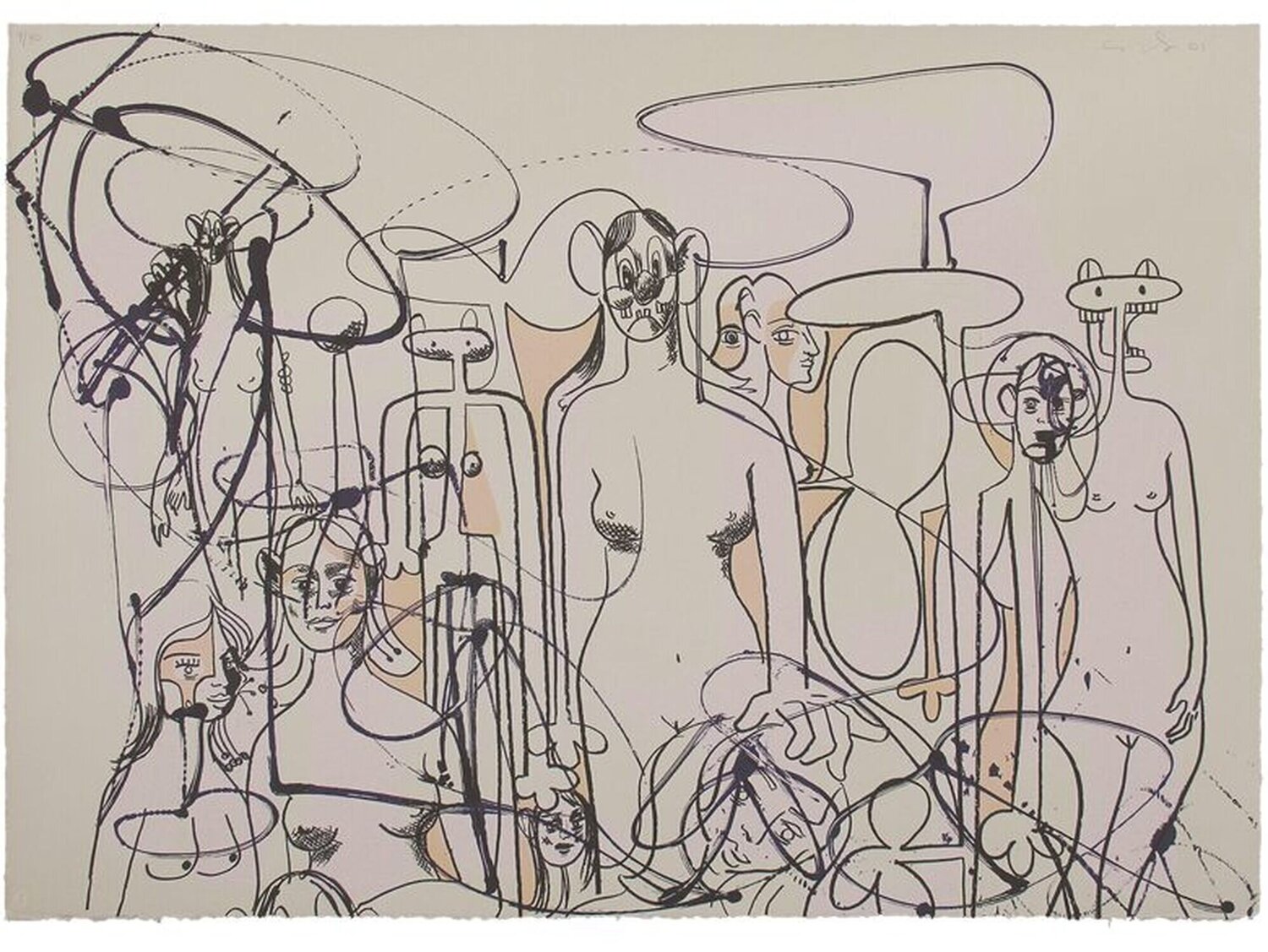 Line of Figures George Condo