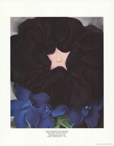 Black Hollyhock, Blue Larkspur by Georgia O'Keeffe, Print for Sale on Singulart
