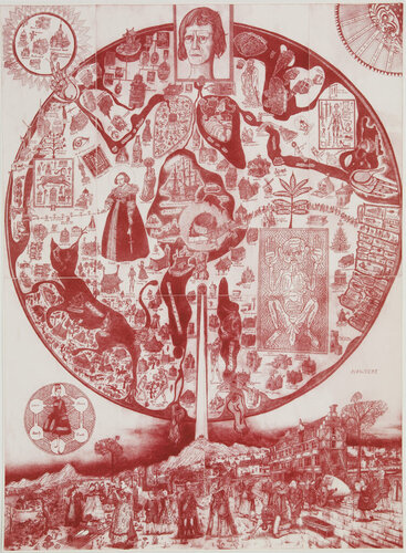 Map of Nowhere (red) di Grayson Perry, Stampa in vendita su Singulart