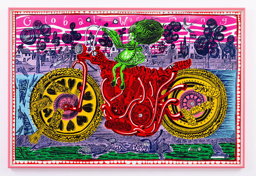 Selfie with Political Causes (woodcut) di Grayson Perry, Stampa in vendita su Singulart