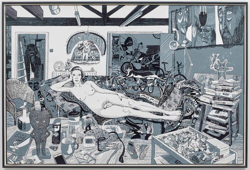 Reclining Artist di Grayson Perry, Stampa in vendita su Singulart