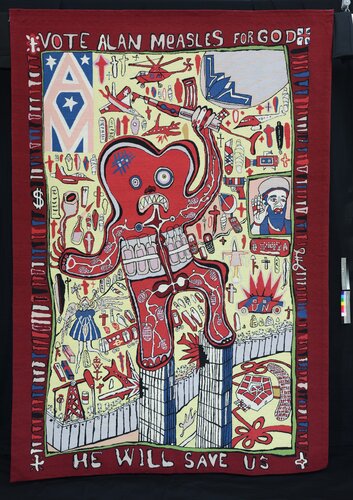 Vote Alan Measles for God di Grayson Perry, Tessile in vendita su Singulart