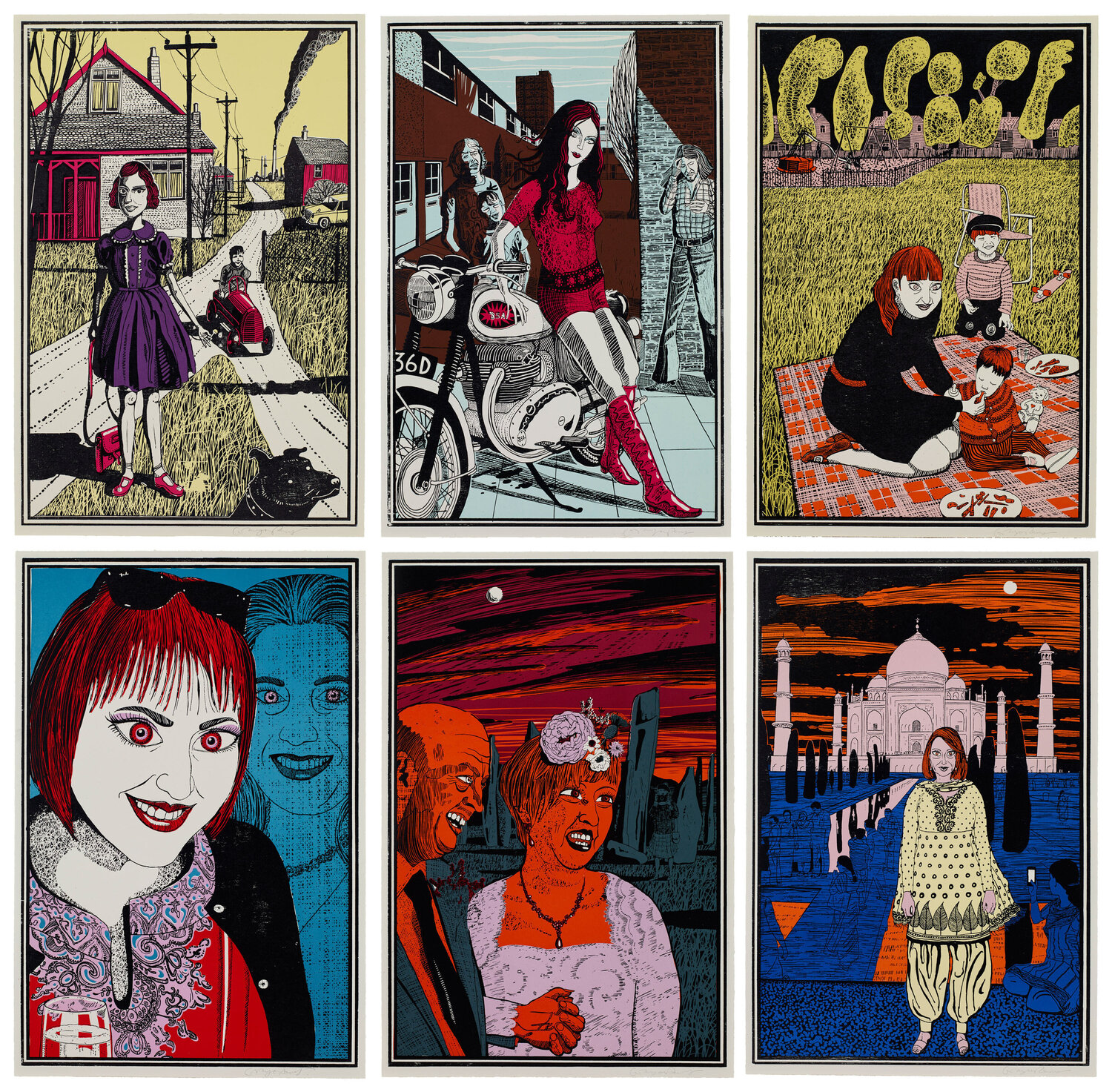 Six Snapshots of Julie Grayson Perry Druck zu verkaufen