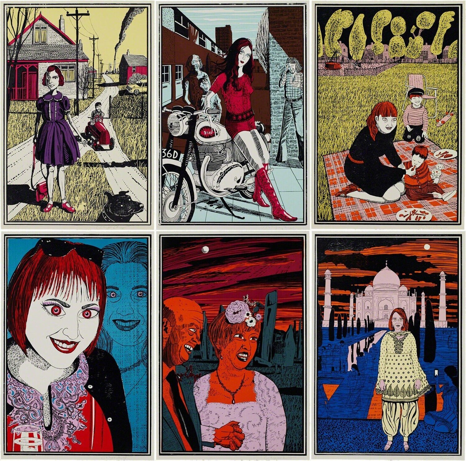 Six Snapshots of Julie Grayson Perry Druck zu verkaufen