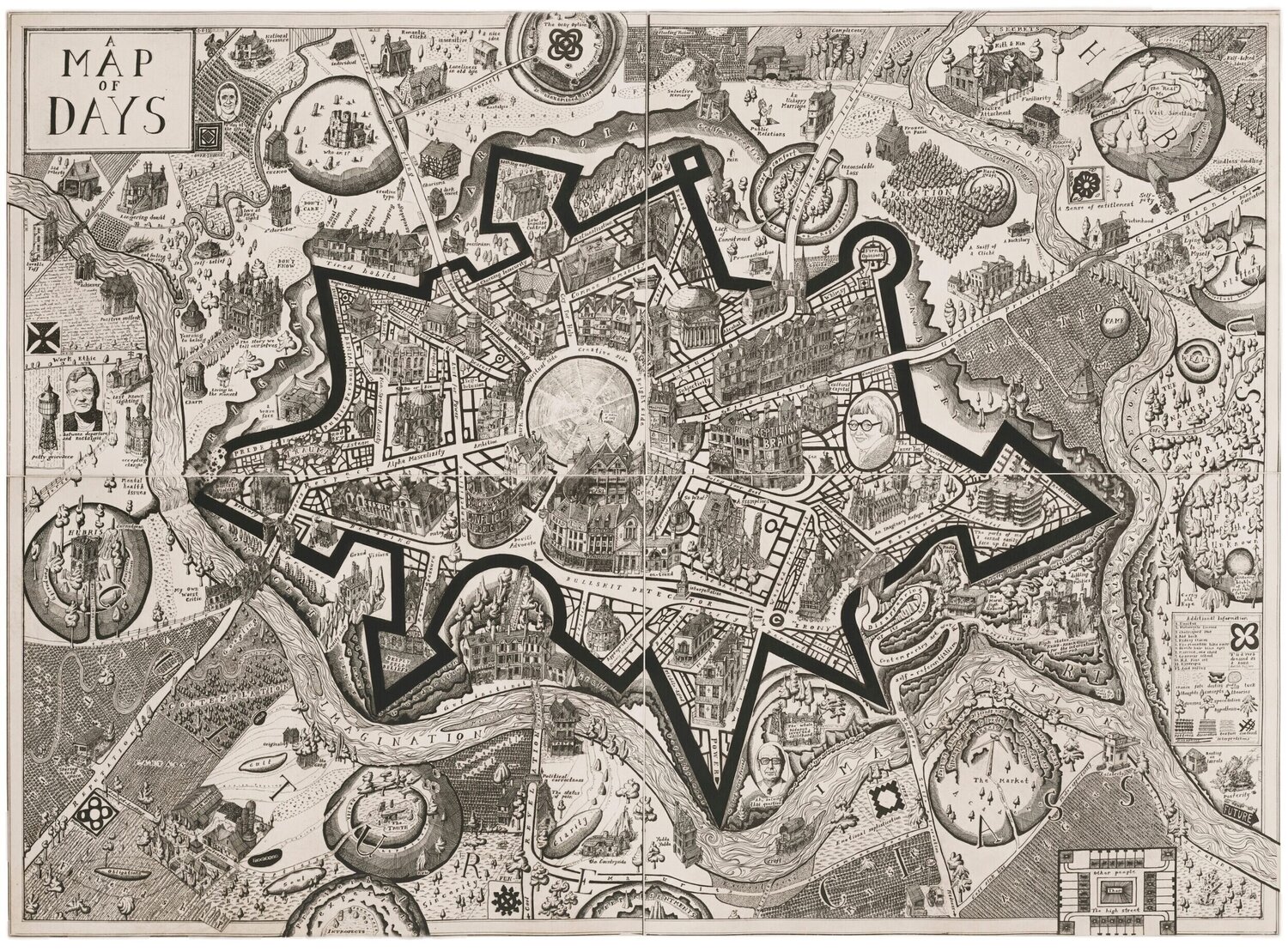 A Map of Days Grayson Perry Stampa in vendita