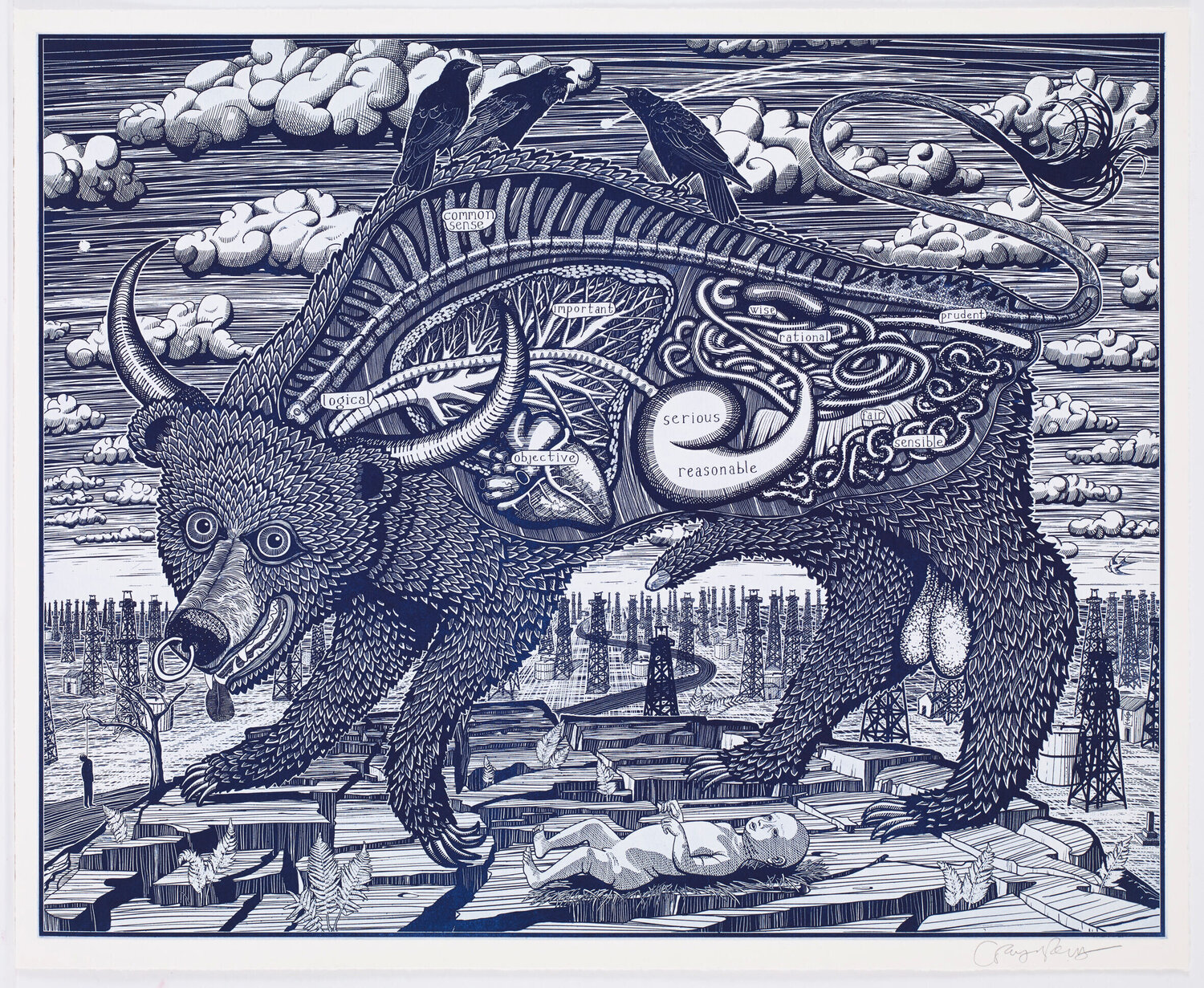 Animal Spirit (blue) Grayson Perry Stampa in vendita