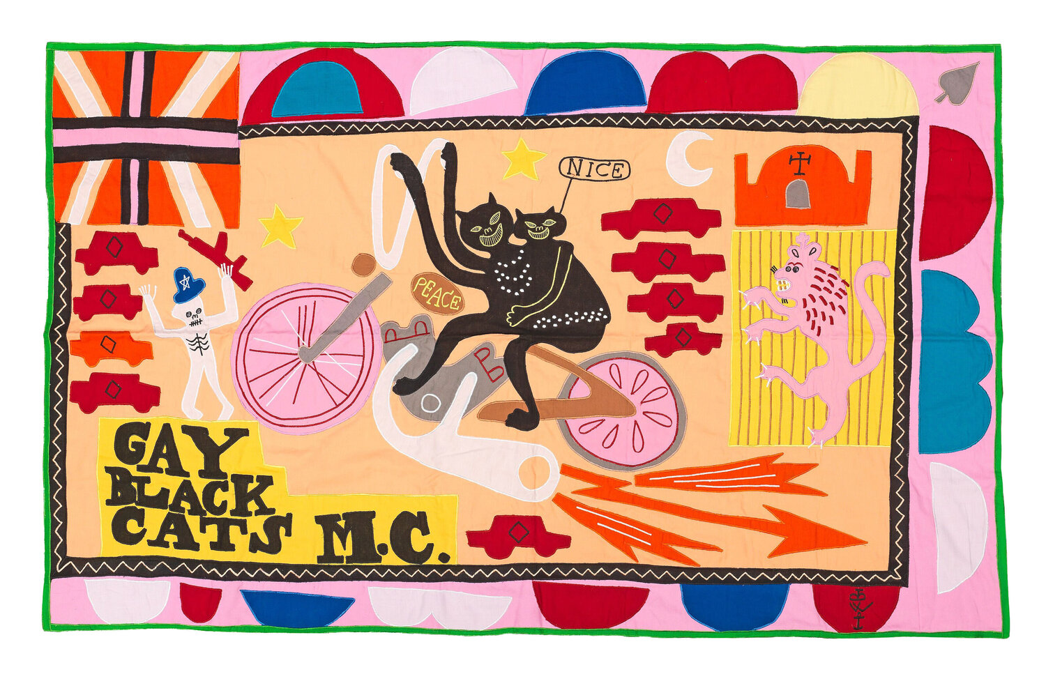 Gay Black Cats MC Grayson Perry Tessile in vendita