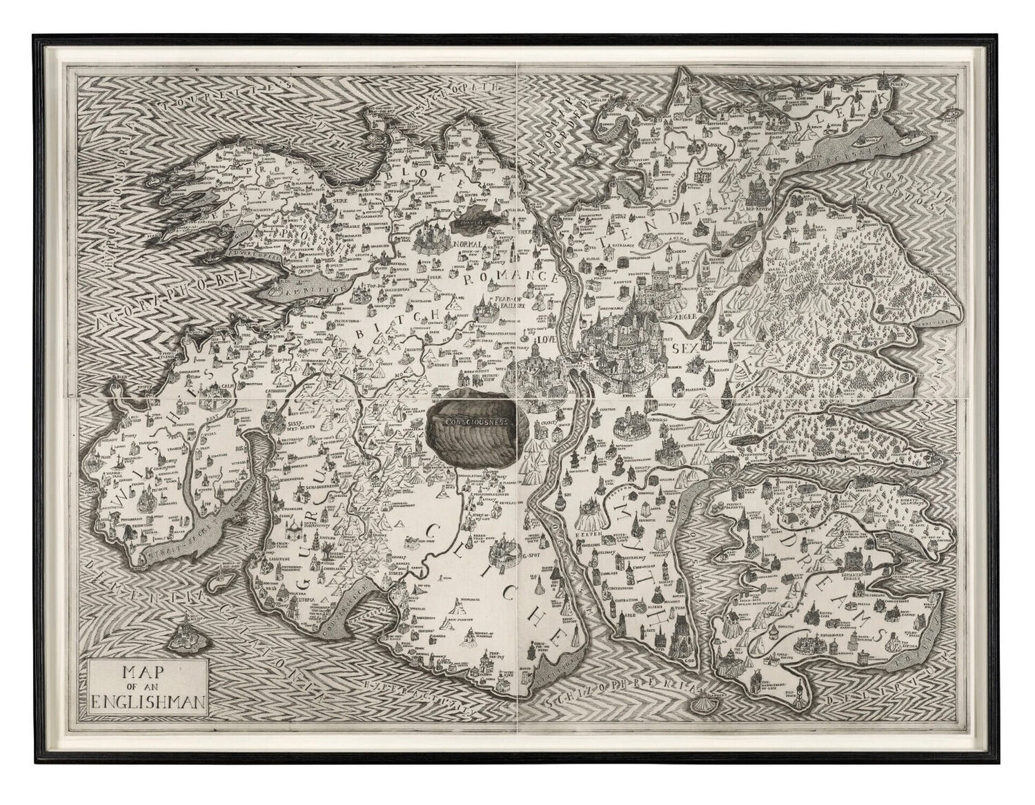 Map of an Englishman Grayson Perry Druck zu verkaufen