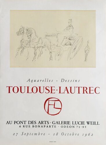 Expo 62 - Au Pont des Arts - Galerie Lucie Weill by Henri de Toulouse-Lautrec, Print for Sale on Singulart