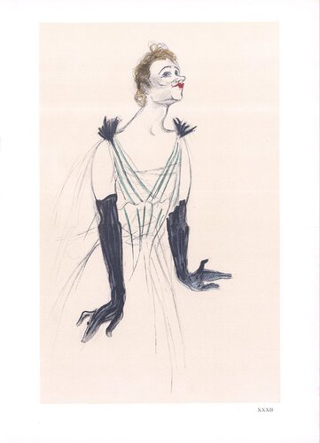 Portrait d'Yvette Guilbert par Henri de Toulouse-Lautrec, Édition en vente sur Singulart