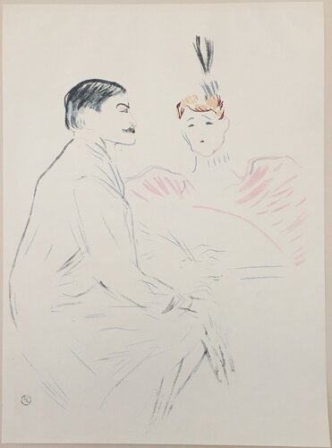 Lucien Guitry et Jeanne Granier par Henri de Toulouse-Lautrec, Édition en vente sur Singulart